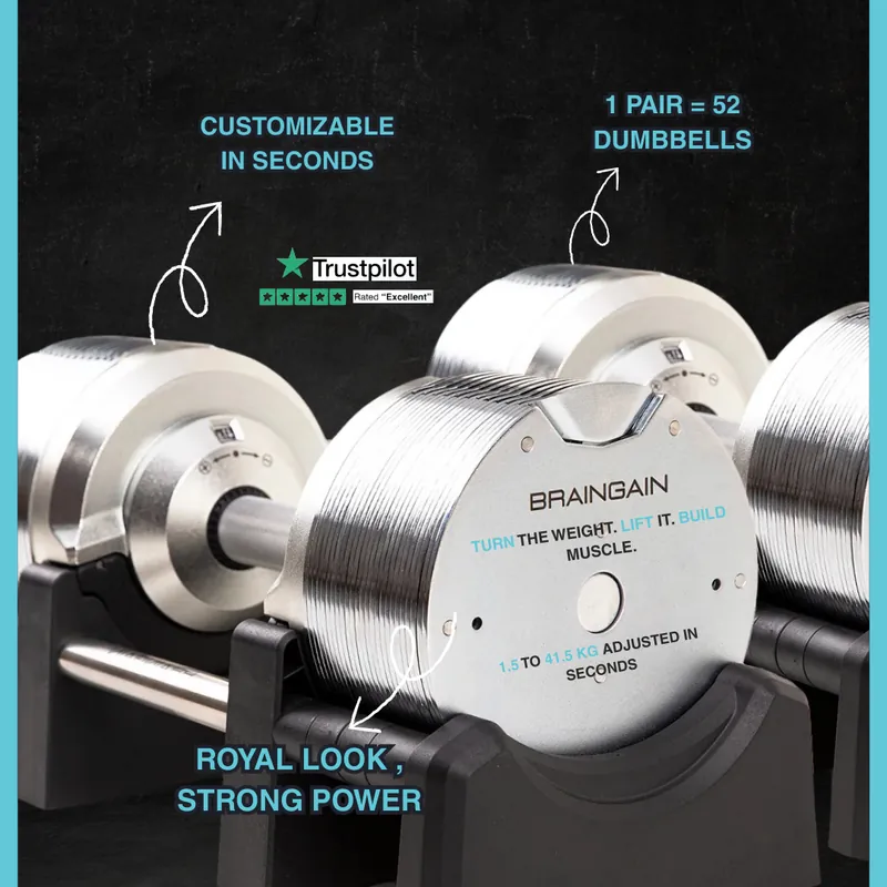 Static ad for adjustable dumbbells