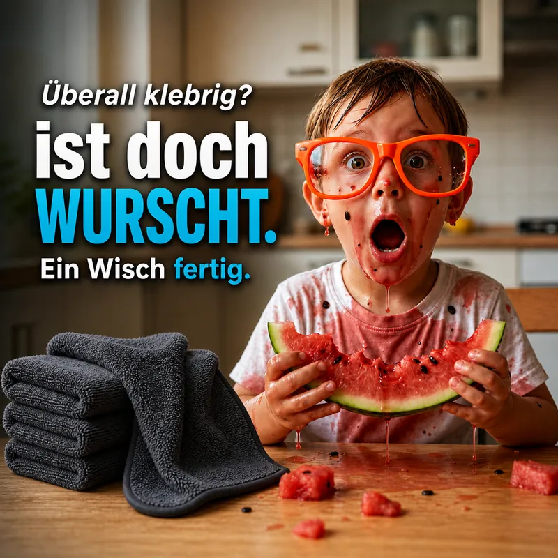 Static ad for a cleaning cloth